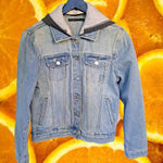 Brandy Melville Denim‎ Jacket with Attached Hood Photo 0
