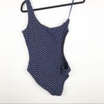 Milly  wave jacquard one shoulder one piece swim cut out‎ side Photo 5