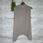 LOGO By Lori Goldstein LOGO Lori Goldstein Taupe Drape Vest Photo 3