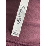 Active USA Plum Colored Long Sleeve Tee, Cross Front, Rayon/Spandex, L Purple Size L Photo 5
