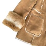Bebe Y2K Penny Lane  Faux Fur Brown White Coat Jacket Fall Winter Bratz Scandi Photo 4