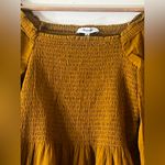 Madewell  Lucie Smocked Peplum Top in Antique Gold Photo 7
