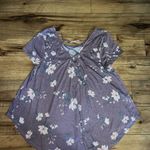 SO purple floral top Photo 2