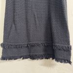 J.Crew  Black Crochet Fringe Sweater Midi Dress Size XS Photo 4