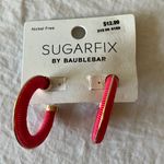 Sugarfix  by Baublebar: Gold Tone Pink Hoop Earrings Photo 3