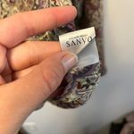 Vintage Michii Moon For Sanyo Silk Paisley Printed Blouse Sz 12 Purple Photo 3