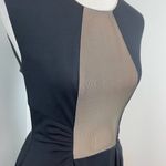 Anthropologie Eva Franco Rebel Black Nude Mesh Inset Fit and Flare Knit Dress Size 6 Photo 3