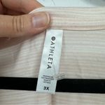 Athleta Light Pink Striped Long Sleeve Blouse Womens 3X Comfort Athletic Top Photo 2