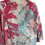 Atelier 5 Godze Yilmaz Art to Wear Pink Blue Fringe Top Medium Photo 3