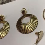Monet Lot Of 3 Signed  Costume Earrings Pierced - Gold Tone Dangle Photo 10