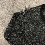 Vintage Havana Fringe Black White Pullover MEDIUM Photo 6