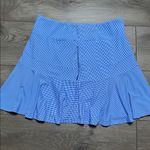 IBKUL 16” High Rise Mini Check Flounce Golf Tennis Skirt Skort Blue Size Small Photo 4
