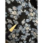 Loft Chic  SzM Floral Print Preppy Chiffon Ruffle Sleeves Maxi Dress Cottage Core Photo 9