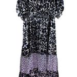 LOVE, WHIT by Whitney Port Black Floral Puff Sleeve Dress Size XL Photo 7