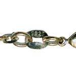 Sterling Silver Figaro Chain Gold Plated Necklace Photo 3