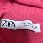 ZARA Women's Pink Sleeveless High Neck Racerback Sports Bra Crop Tank Top Size S Photo 2