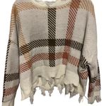 Just Polly distressed vneck cropped sweater Size L Photo 2
