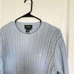 Ralph Lauren Lauren  Vintage Light Blue Cable Knit Sweater Photo 2