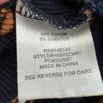 Hippie Rose  Juniors' Striped Lettuce-Edge T-Shirt Baby Tee Navy Small Photo 3