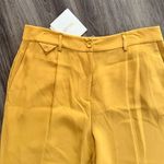 Diane Von Furstenberg DVF  Yellow Pants 15 Wilder crepe tapered Leg Ankle Elegant Photo 6
