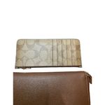 Coach  Multifunction Wallet Large Brown Leather C Print Monogram Removable Insert Photo 12