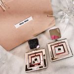 Miu Miu Rare Mirrored Geometric Square Dangled Clip-On Earrings Photo 3