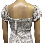 Blush  BJ Bodycon Smocked Floral Puff Off Shoulder Keyhole Ruffle Mini Dress M Photo 5