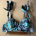 Old Navy NWT  Floral Blue Bikini Top xl Photo 3