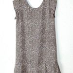 Joie  Silk Snake Print Drop Waist Ruffle Dress in Olive Size XS Photo 8