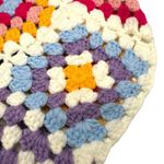 AQUA  Acrylic Granny Square Crochet Bucket Beanie Hat Multicolor Retro Coquette Photo 5