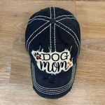 Dog Mom Distressed Black Adjustable Strapback Hat Photo 1