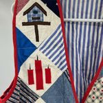Handmade  quilted Americana vest red white blue July 4th watermelon grandma L Photo 4