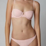 ONIA  Women’s Ribbed Bikini Bottom Tahiti Pink NWT Size Large Photo 0