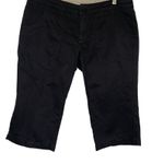 The North Face  Cropped Capri Pants, Casual Black‎ Cotton Blend Sz 12 Photo 2