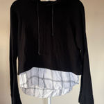 Generation Love Plaid Layered Black Hoodie - S Photo 0