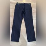 Gap vintage slim mid rise true black faux leather panel size 14 tall Photo 7