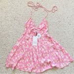 ZARA  Pink Satin Effect Flower Print Mini Dress Photo 10