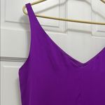 Milly  Vibrant Purple Silk Blend Double V Neck Sleeveless Tank Top Blouse - Sz 6 Photo 7