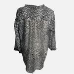 Forever 21 Sheer Black White Dress Shirt Blouse Women’s Size Medium Photo 1