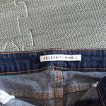 Celebrity Pink Blue Jean Shorts with Rolled Hem and Stretch Photo 2