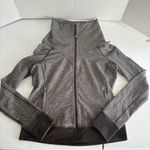 Lululemon Be Present jacket slate gray size 12 full zip up funnel neck Photo 0
