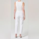 AGOLDE Women’s Riley Crop Straight Leg Sour Cream White Denim Jeans Size 28 Photo 5