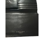 CELINE Womens Black Vintage Long Logo Clutch Wallet Photo 7