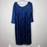 Molly Malloy Dress Womens 16 Blue Crushed Velvet Midi A Photo 13