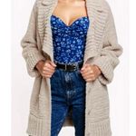 Barefoot Dreams CozyTwist Short Sleeve Sweater Coat, Beach Rock, 1X Photo 2