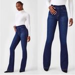 Spanx Flare Jeans XS Petite Midnight Shade Dark Wash Pull On Shaping High Rise Photo 1