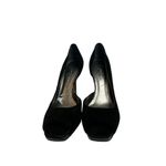 Jessica Simpson  open toed suede heels - some cracking inside sz 9.5 4” heels Photo 6