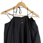 Free People  Struttin Solid Black Sleeveless Square Neck Midi Dress Size XS Photo 6