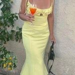 House Of CB Soren BUTTERCUP CUTOUT MIDI DRESS Photo 5