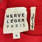 Herve Leger Hervé Léger Off Shoulder Tomato Red Bandage Dress $990 XL Photo 6